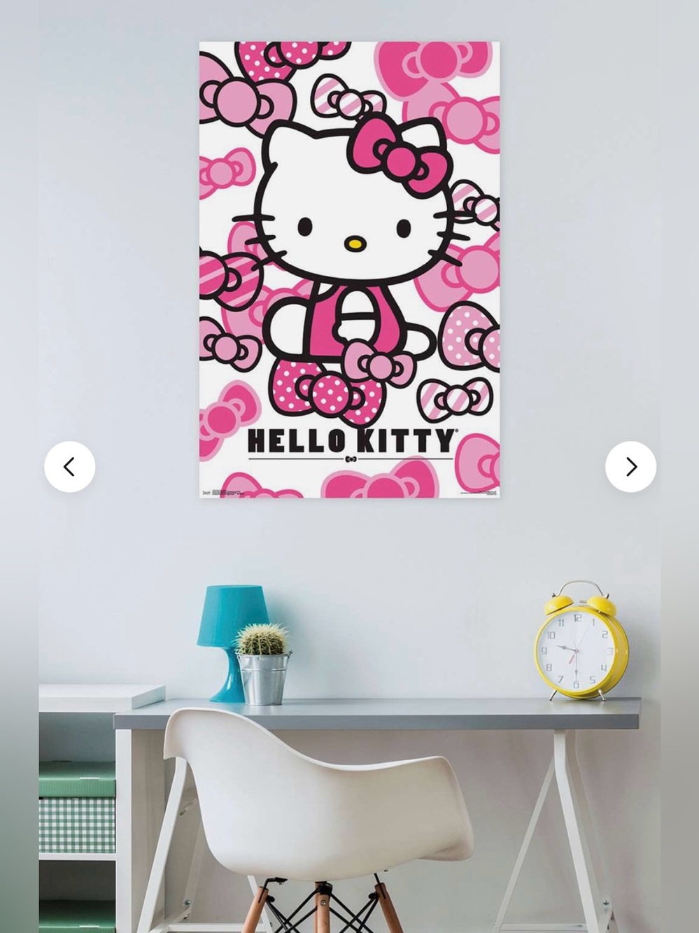 Sanrio Hello Kitty Pink, White and Black Bow Pop Poster